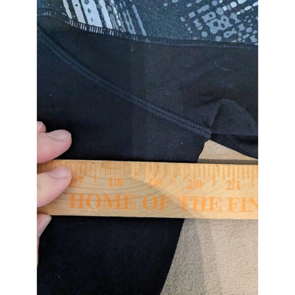 Athleta Printed Superlux Half-Zip Long Sleeve Top BLACK Size L - Picture 8 of 8